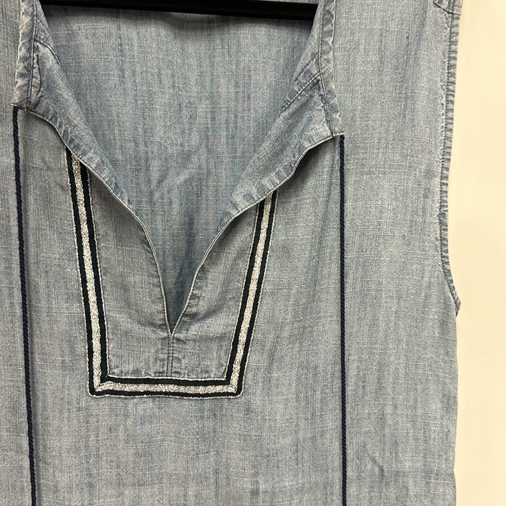 J Crew blue chambray dress coverup S - Picture 3 of 7